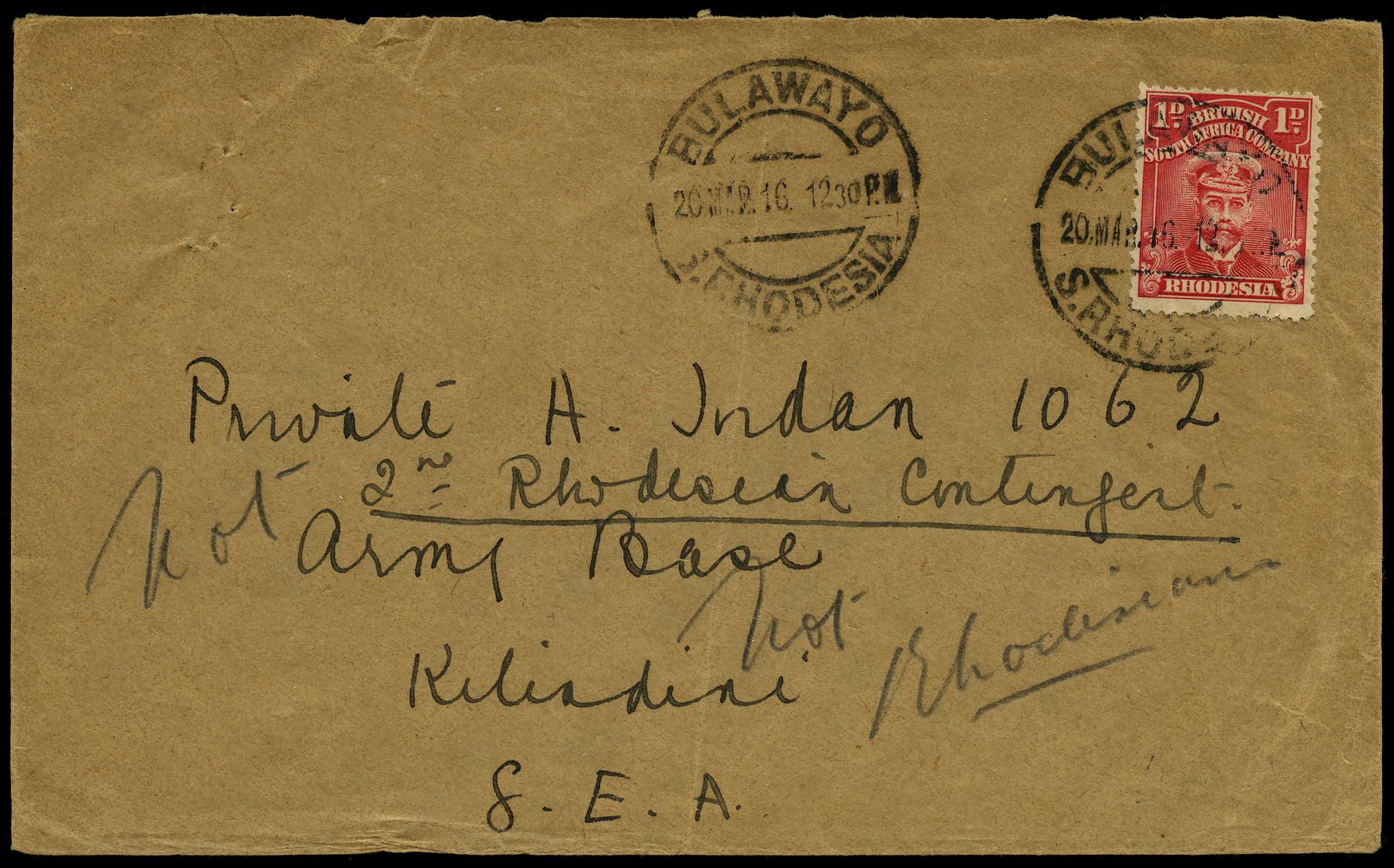 Nyasaland-Rhodesia Field Force. 1916 (20...