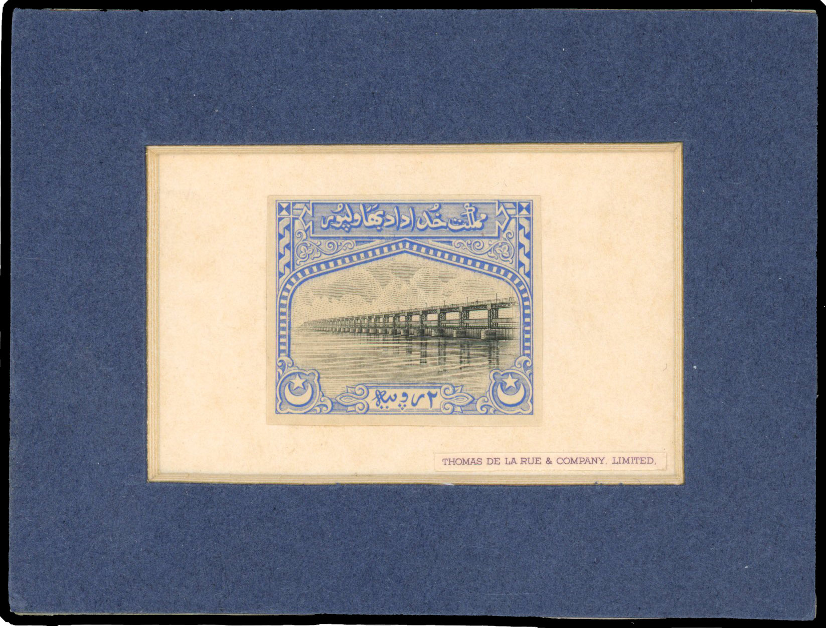 Bahawalpur 1933 2r Pictorial Die Proof