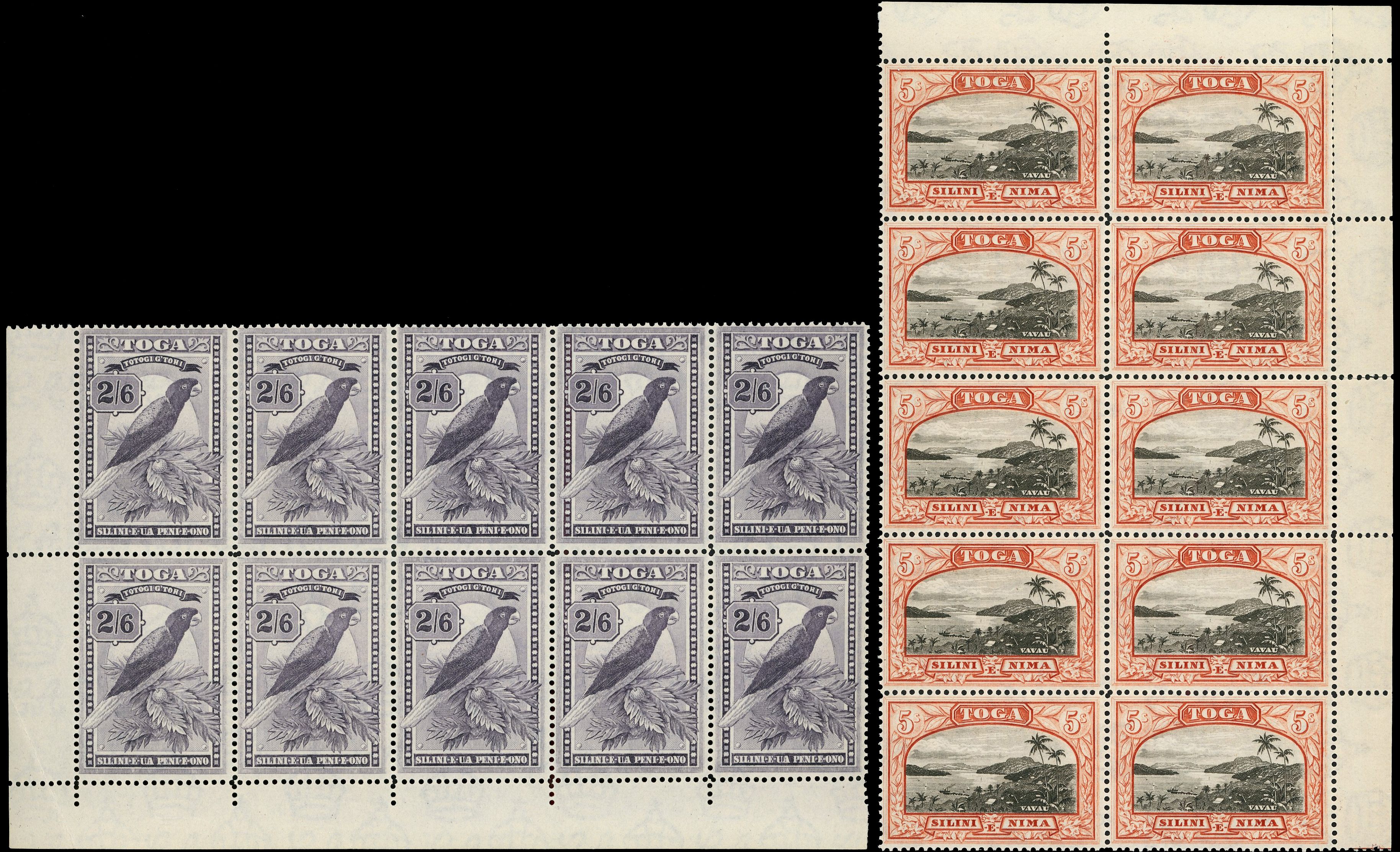 Tonga SG 81-2 blocks mint