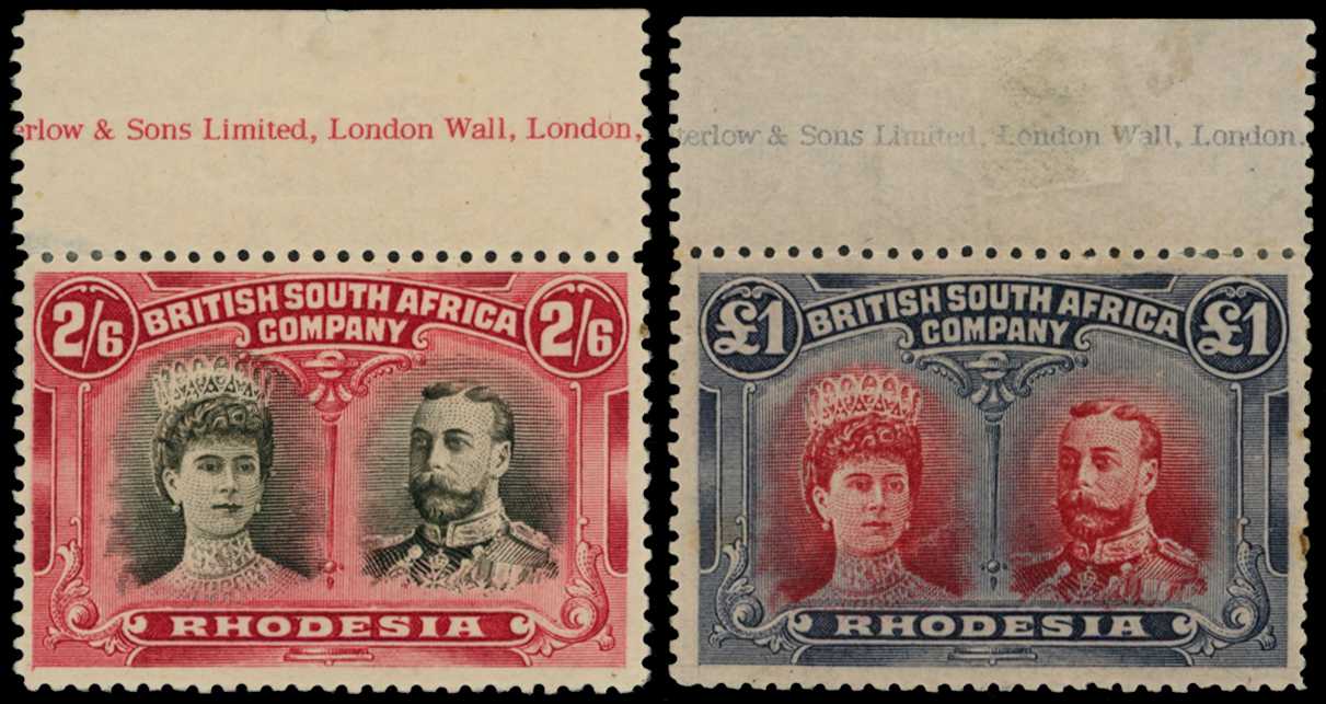 1910-13 2s6d black and crimson (pos. LG3) and...