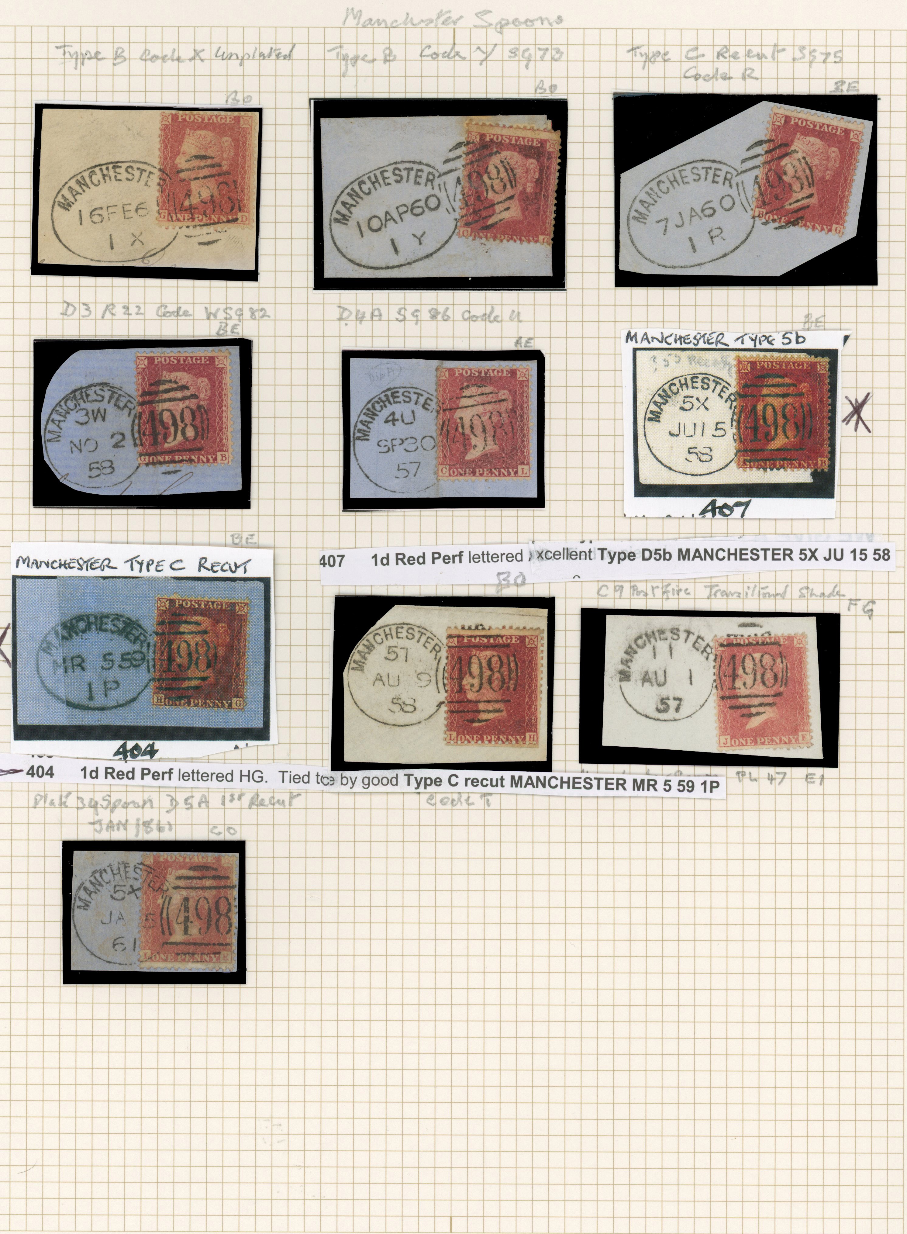 1857 1d Rose red (Die II, Alphabet III, Wmk. Large Crown Perf 14