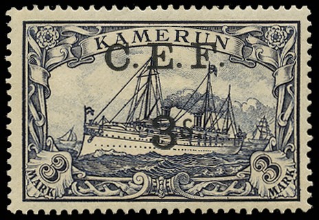 1915 3s on 3m violet-black, variety "s" broken...