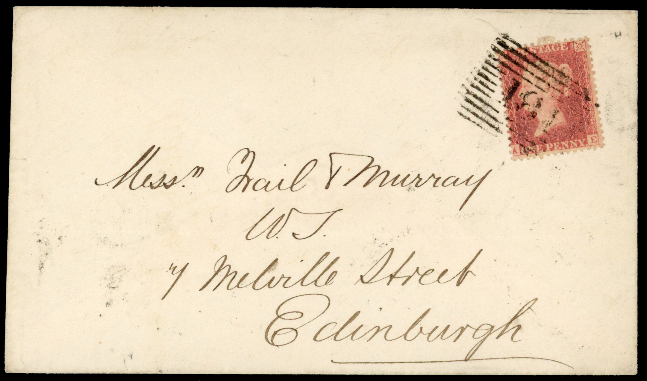 1857 1d Rose-red Pl.65 (Die II, Alphabet III, Wmk. Large Crown).