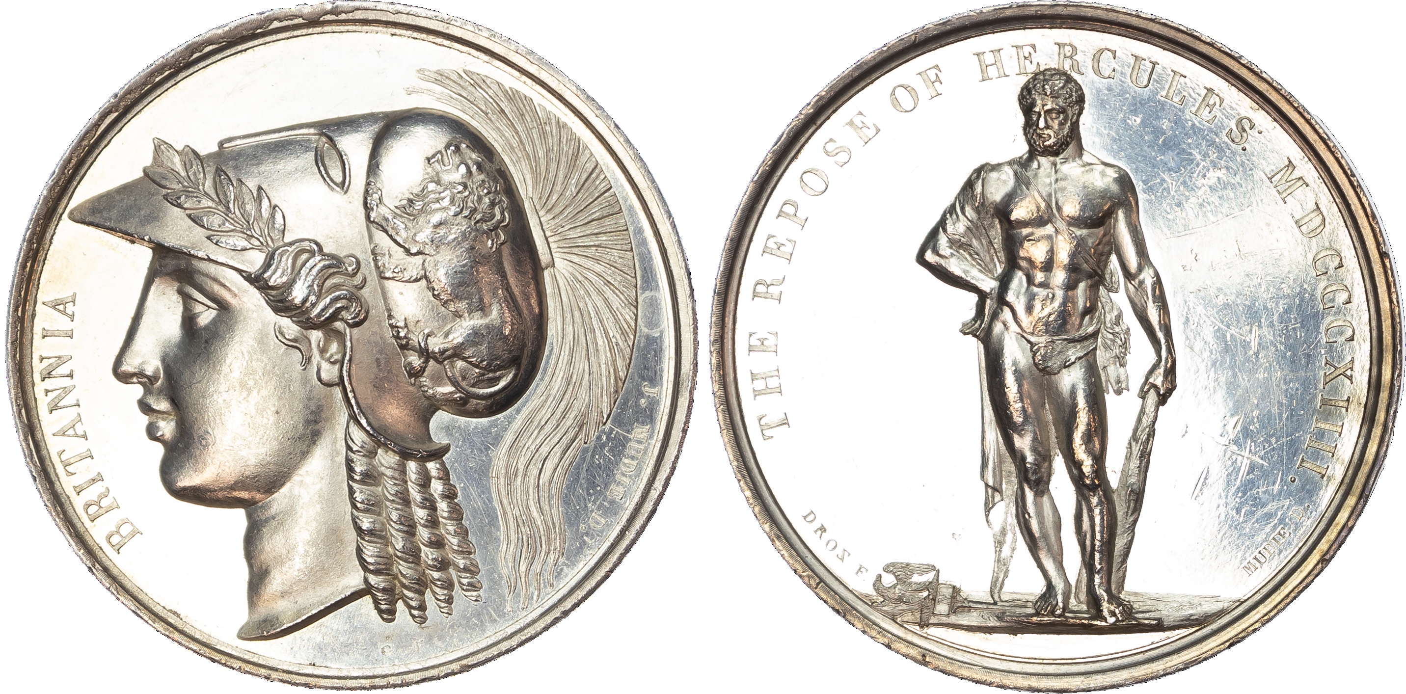 Treaties of Paris, silver medal, 1814‑15