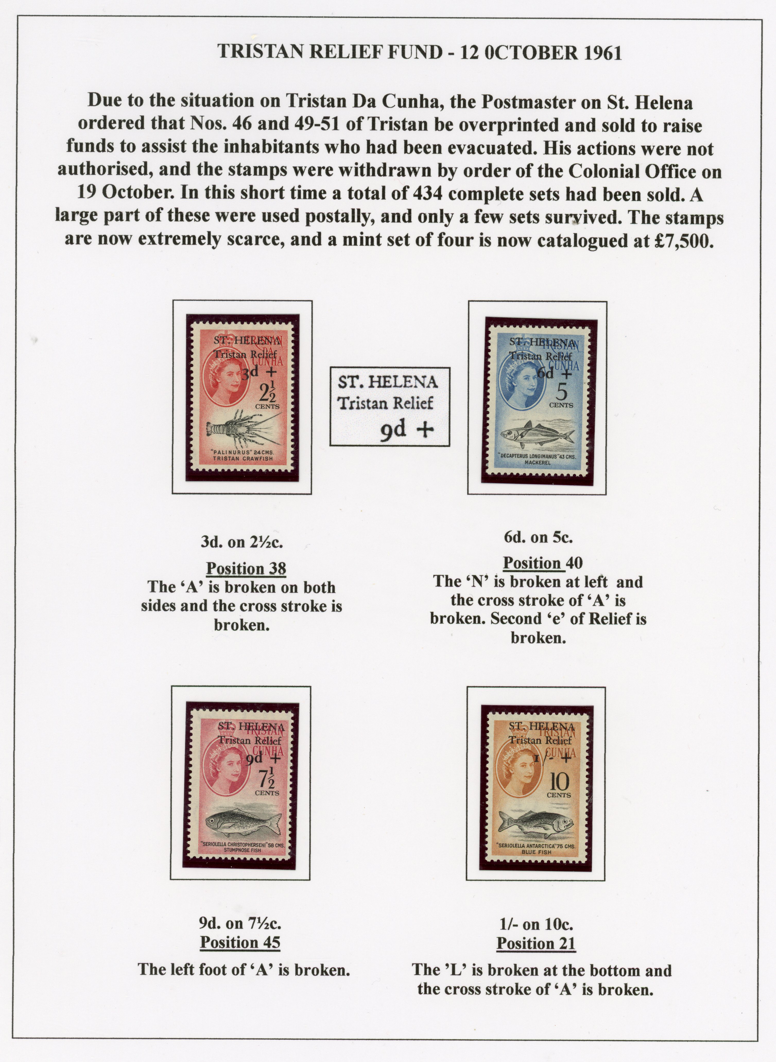 St Helena SG 172-5 mint
