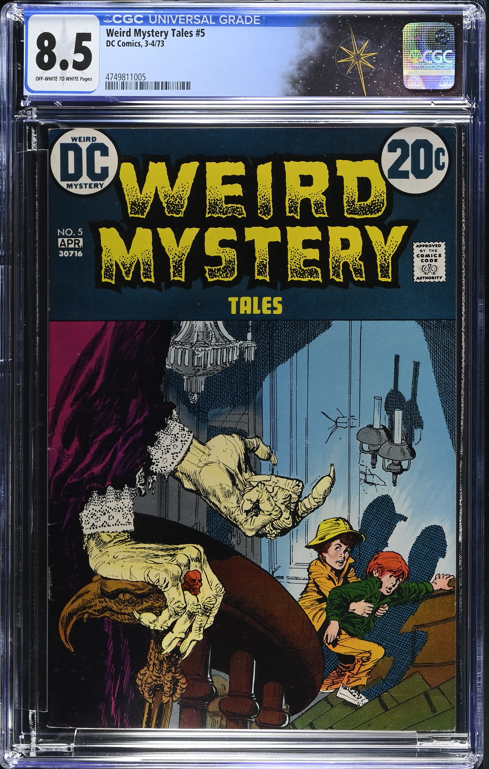 Weird Mystery Tales #5 CGC 8.5 Cover by Jack Sparling (DC Comics, 1973) Off-White to White Pages