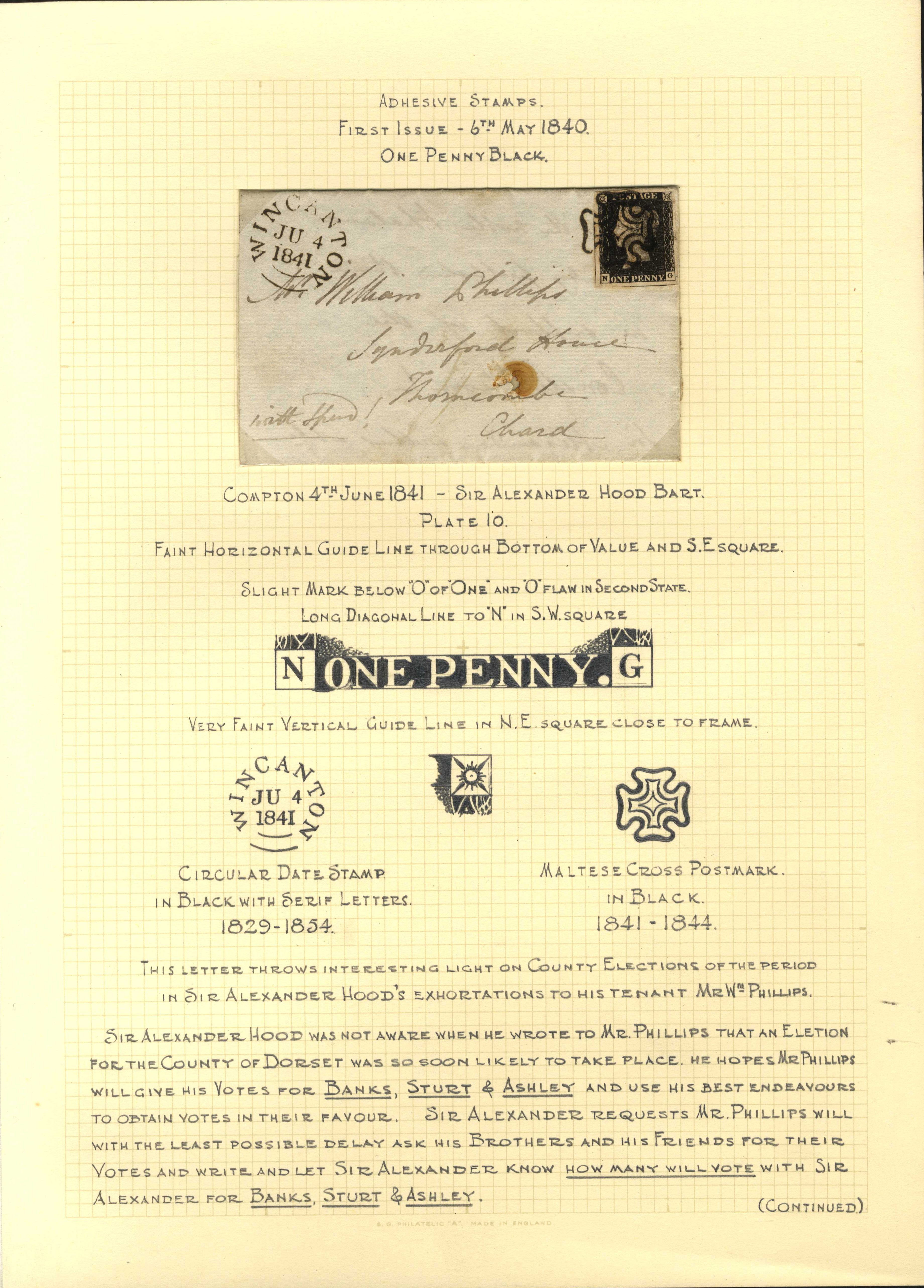 GB 1841 1d black Plate 10 cover