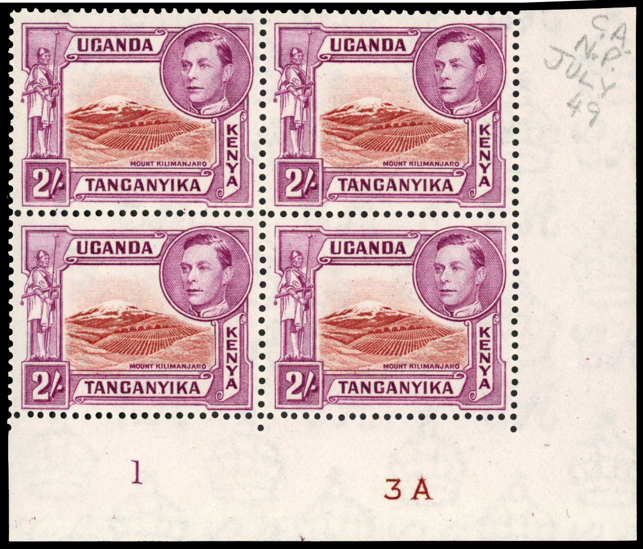 KUT SG 146b Plate block mint