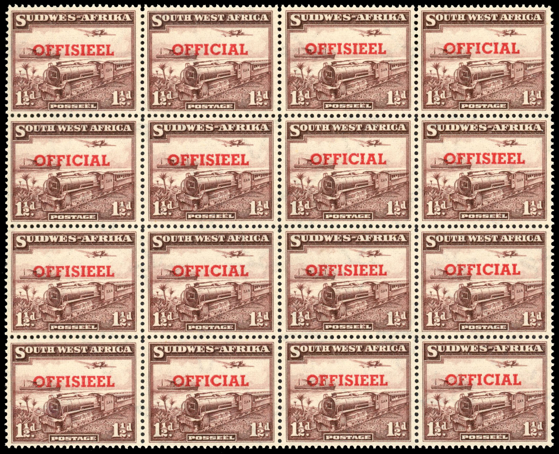 South West Africa Official blocks mint