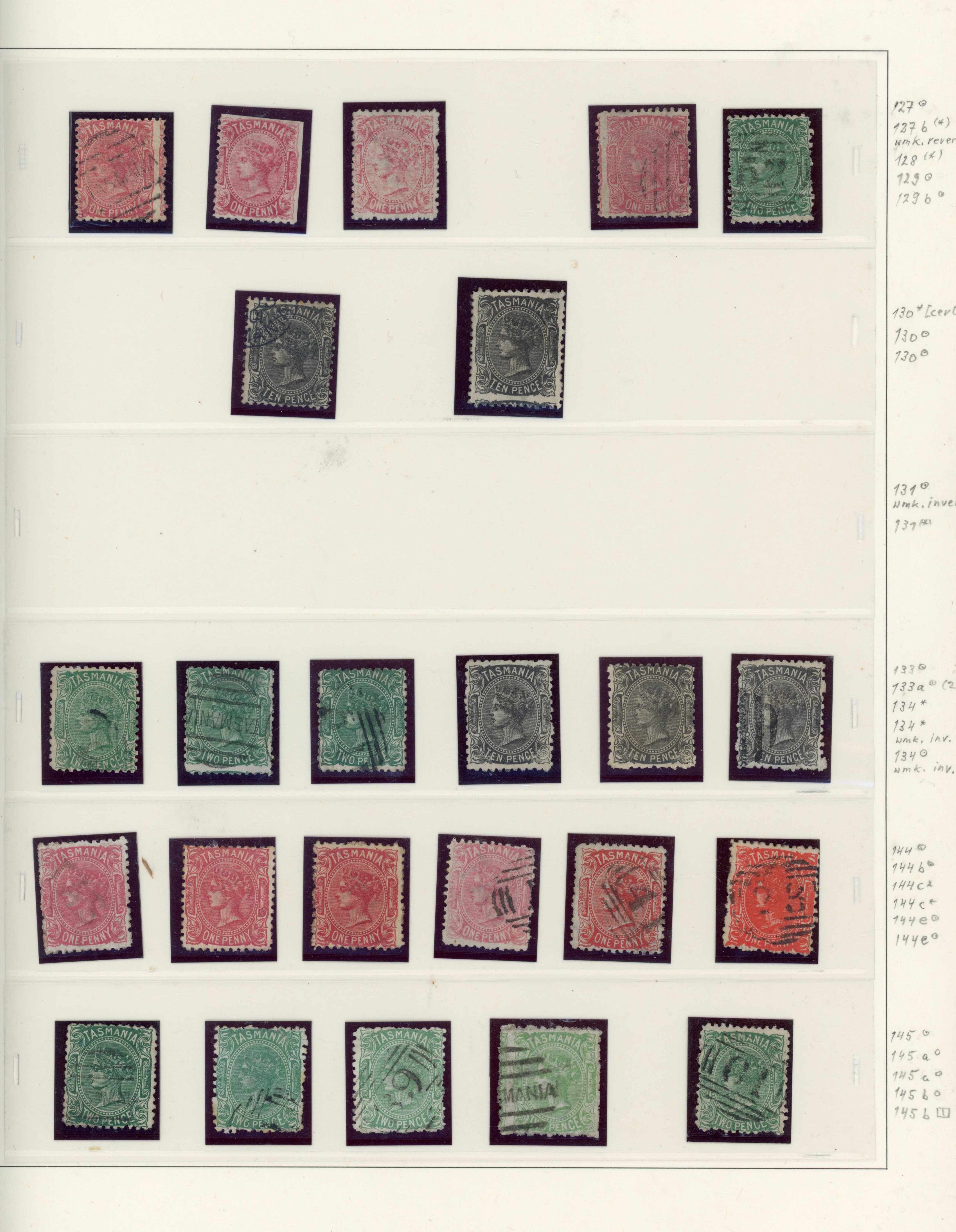 Tasmania 1870-1912 collection mint and used