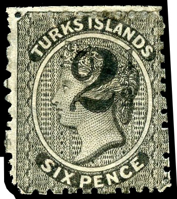 Turks Islands 1881 SG 25 ‘2½’ on 6d mint