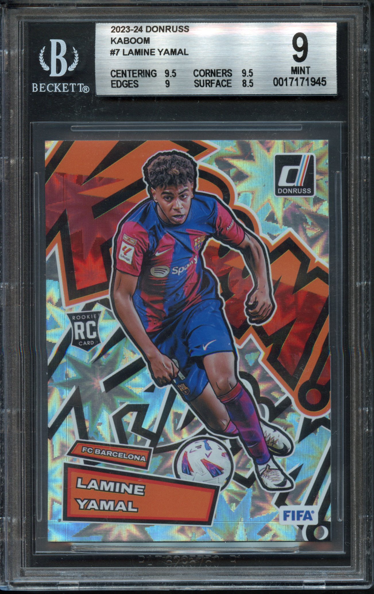 <p>BGS 9 2023 Laimine Yamal #7 Donruss KABOOM</p>