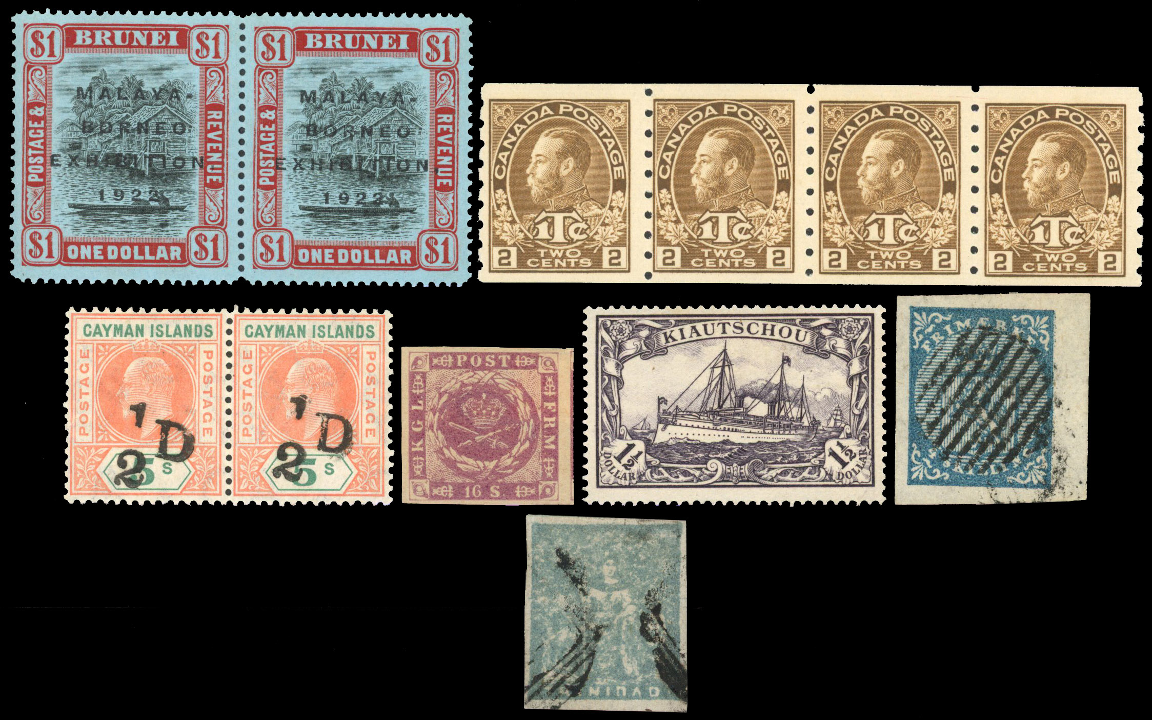 All World 1852-1912 mainly mint selection on a stockcard