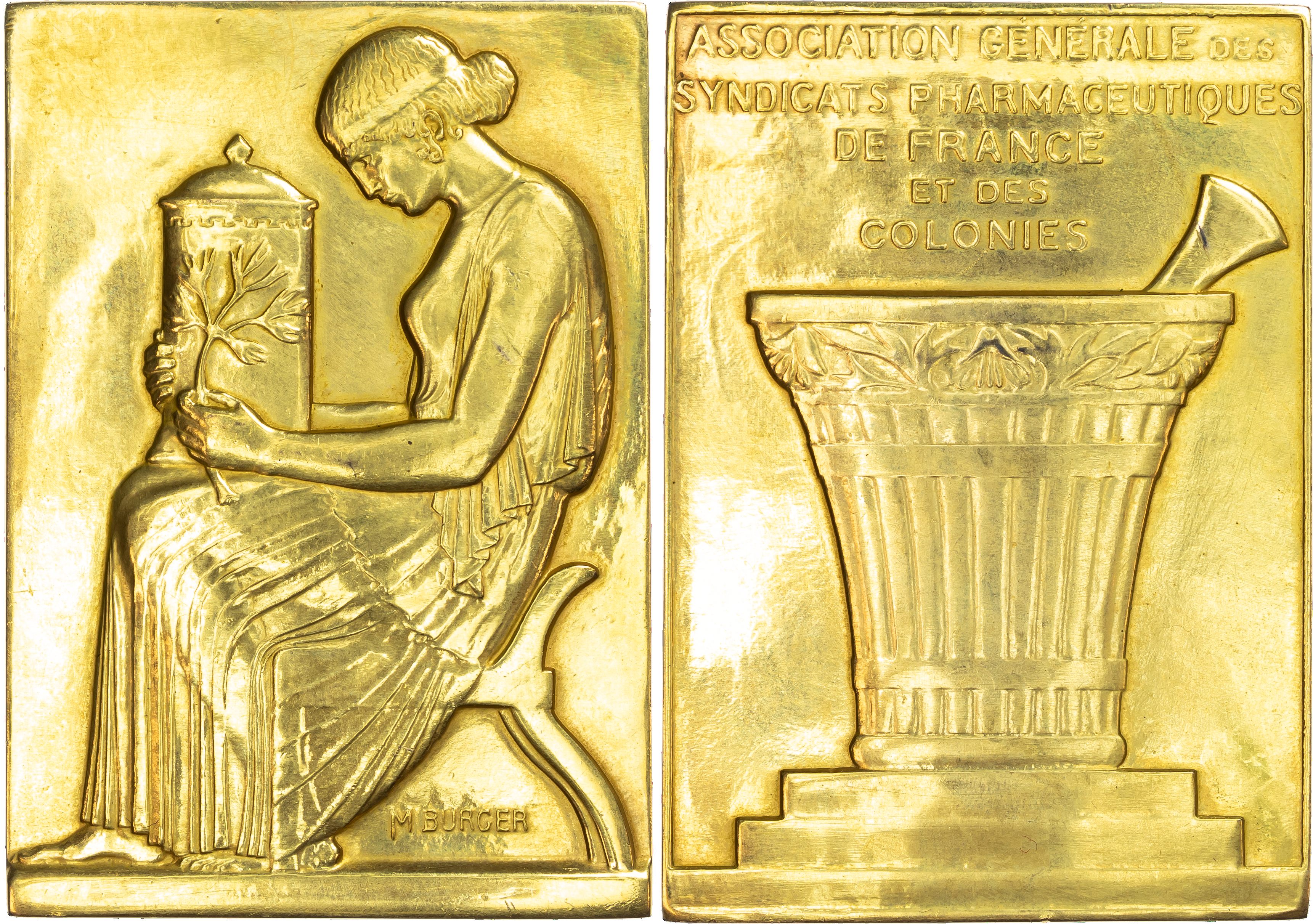 Austria and France, Lot of 20th Century Bronze Plaquettes (4).