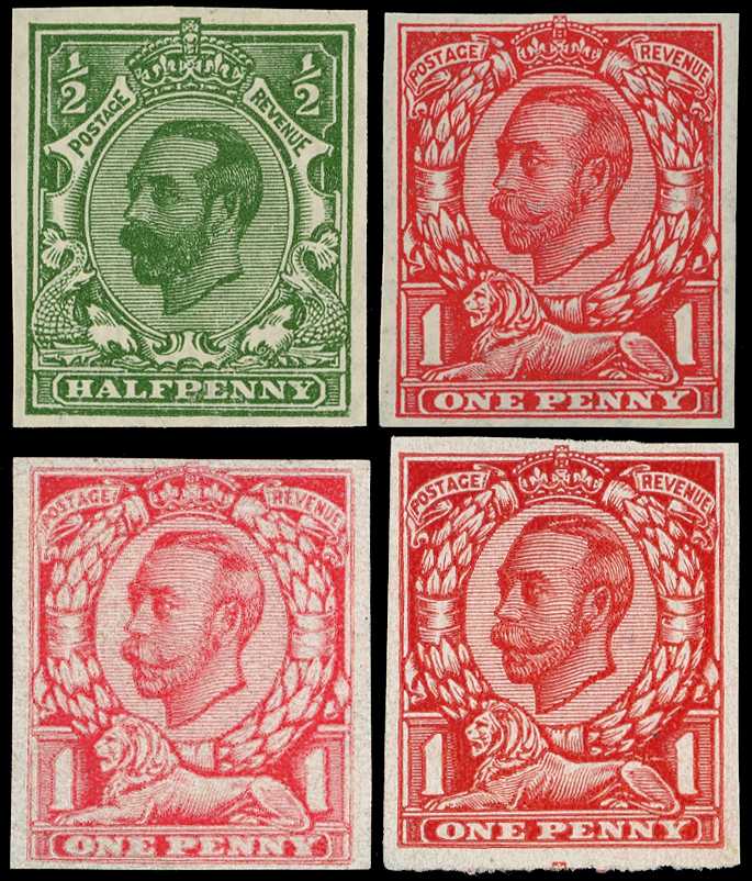 1912 ½d green (Die 1B) and 1d bright...