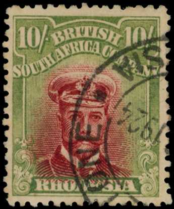 1917-20 10/- Head Die IIIA, perf 14. Fine...