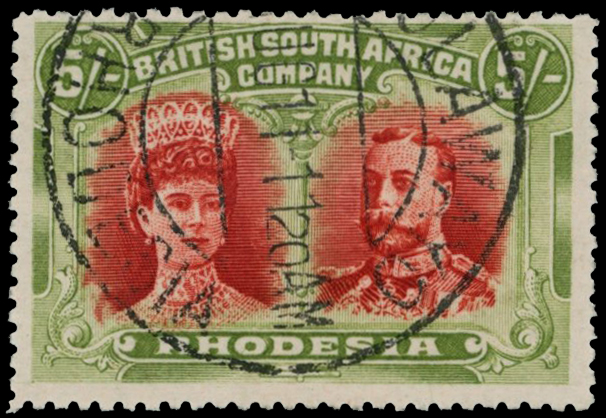 1910 5s crimson and yellow-green with...