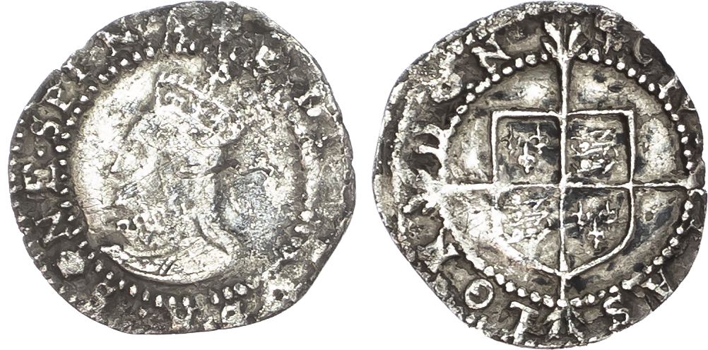 Elizabeth I (1558-1603), Penny, Fifth Issue (1578-1582), London mint, mm. Greek cross. 