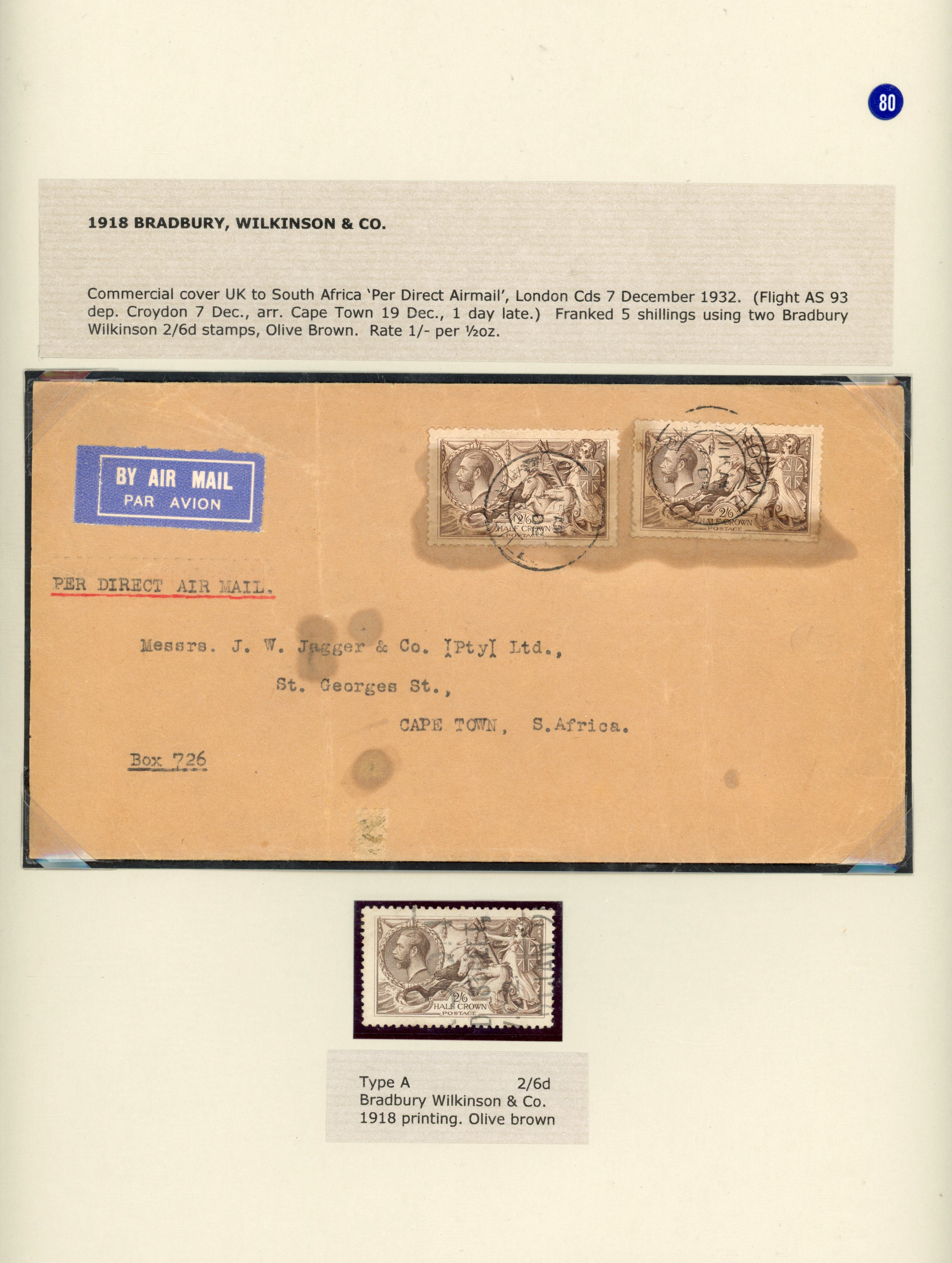 GB: 1918-34 selection of fifteen covers/cards neatly written-up on album pages