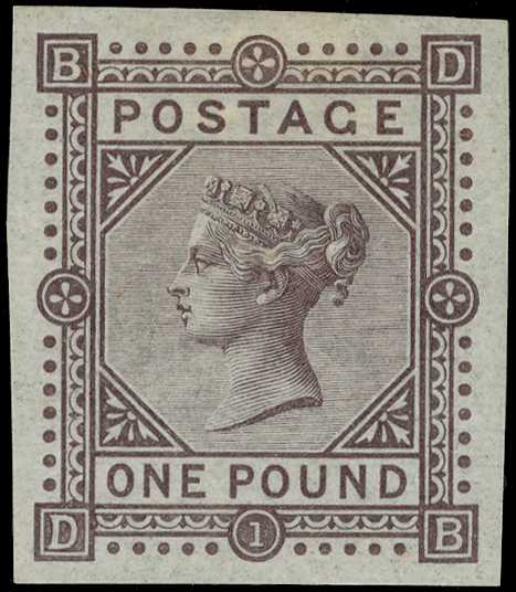 1878 £1 Brown-lilac Pl.1 (Wmk. Maltese...