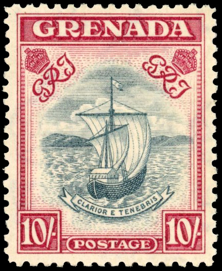 Grenada SG 163c 1943 10s perf 12 mint