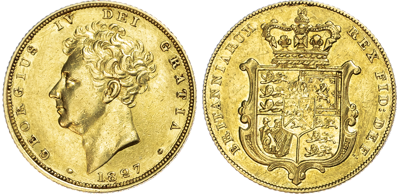 George IV (1820-30), Sovereign, 1827.