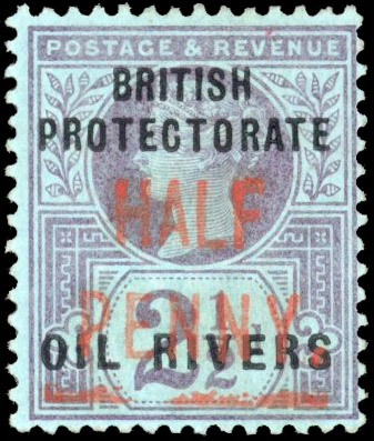 Niger Coast SG 12 1893 ½d on 2½d Type 4 surcharge mint