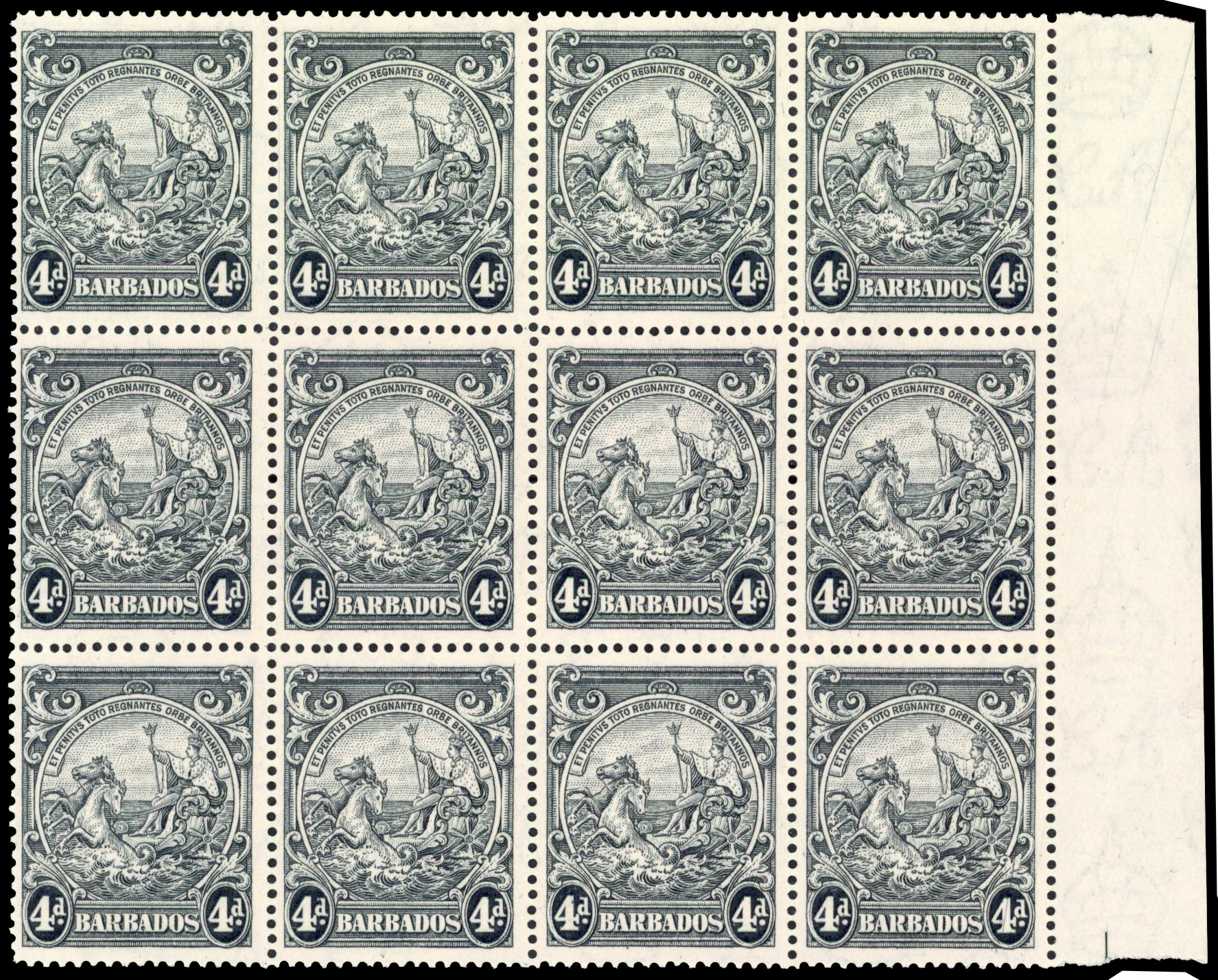 Barbados SG 253dc block mint