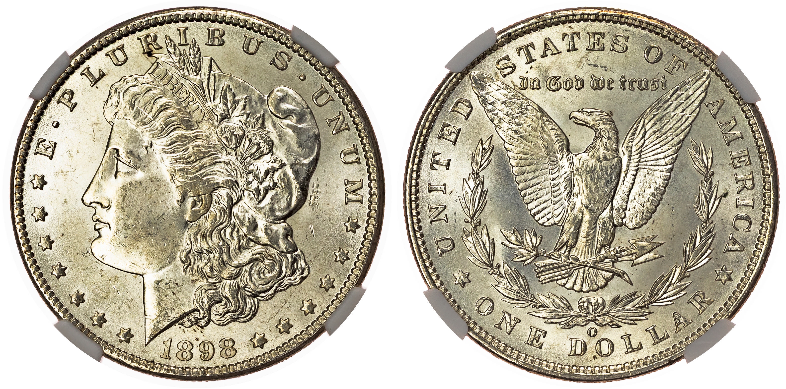 USA, silver Morgan Dollar, 1898, New Orleans - MS 64