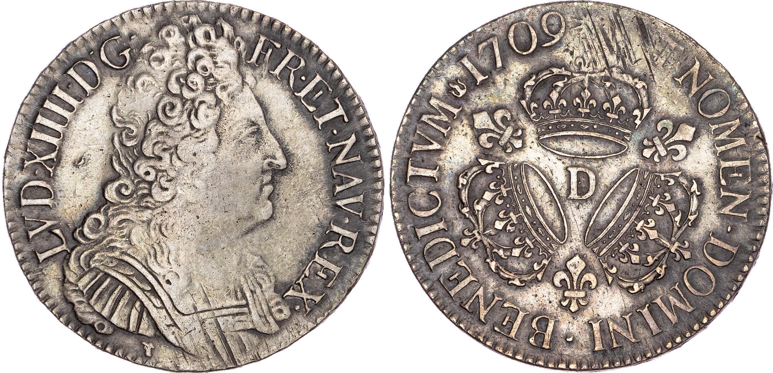 France, Louis XIV (1643-1715), silver Écu aux trois couronnes, 1709