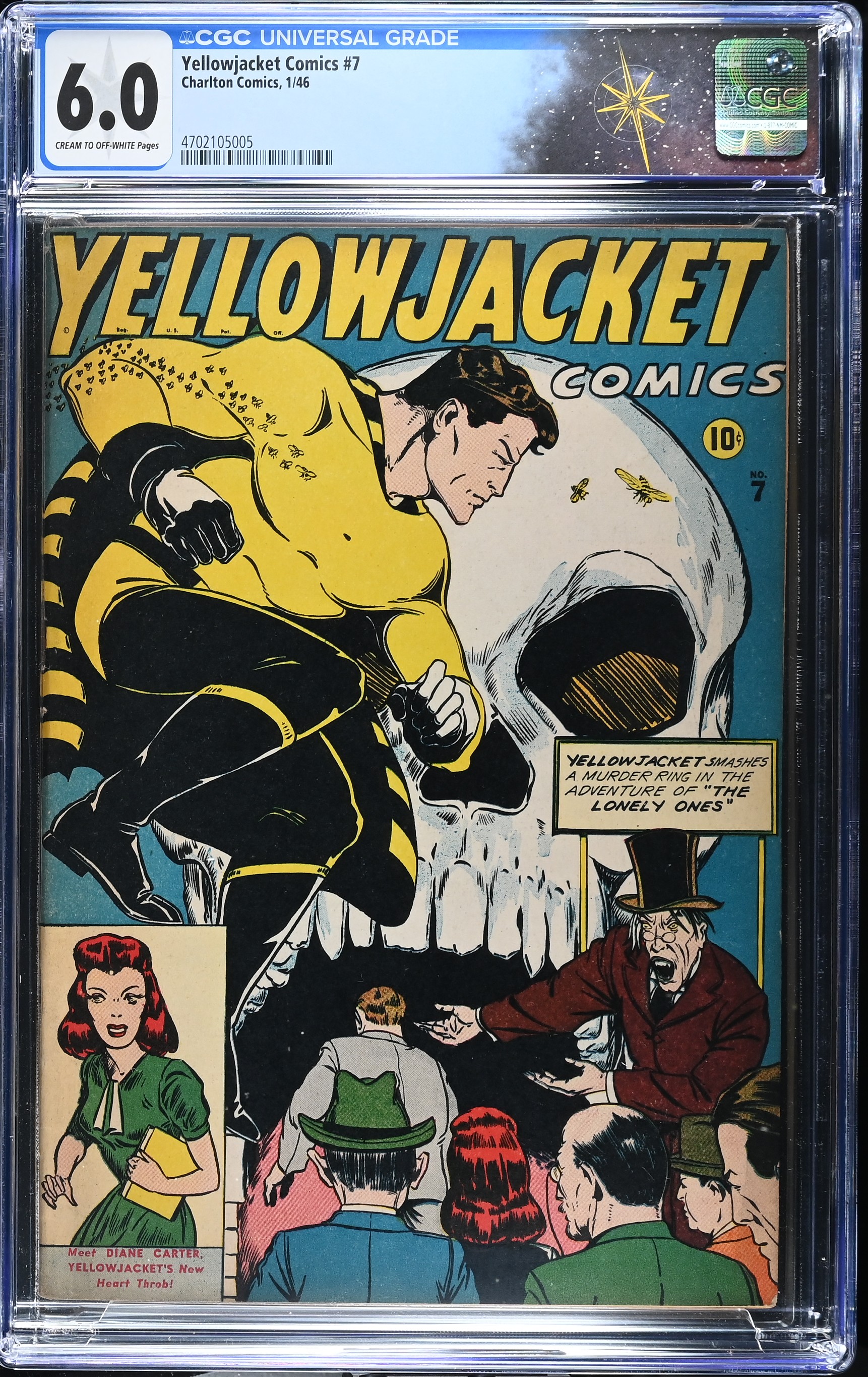 Yellowjacket Comics #7 (Charlton, 1946) CGC 6.0