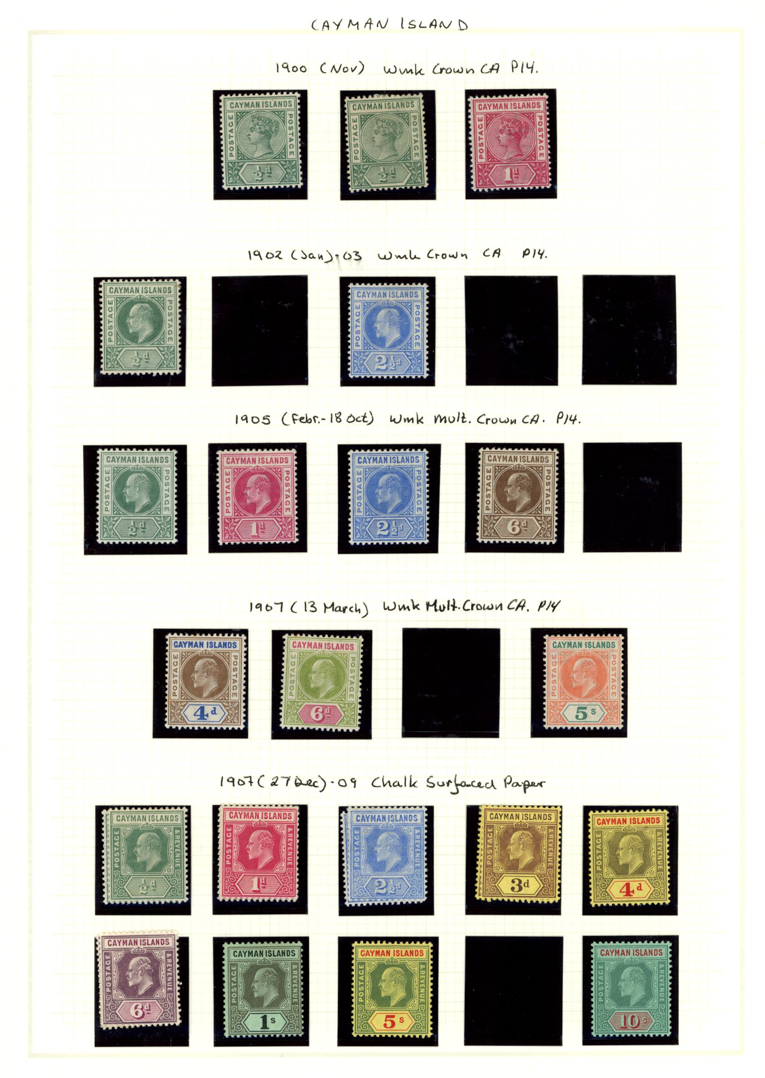 1900 to 1984 mint collection on leaves...