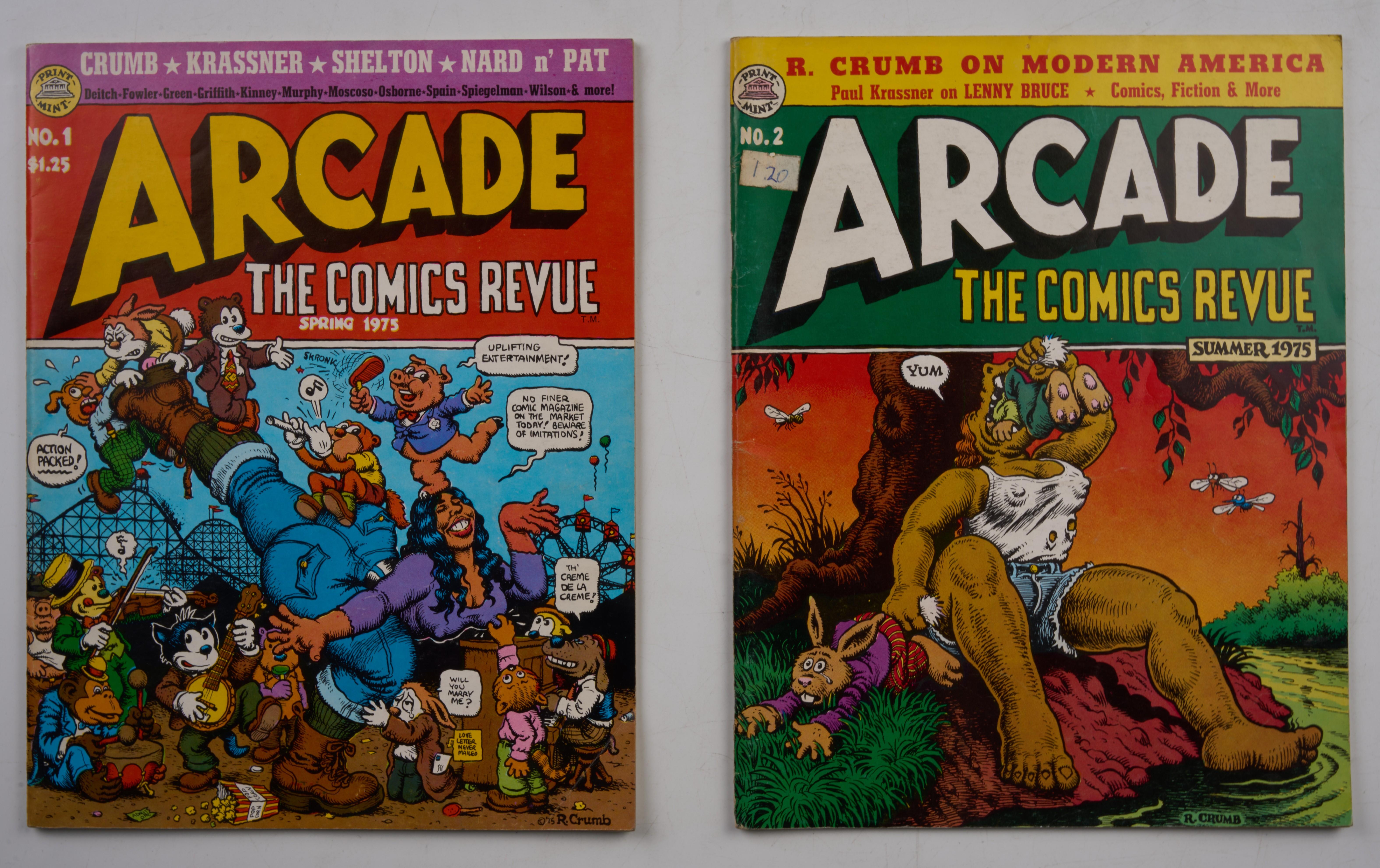Arcade The Comics Revue Complete Run by Art Spiegelman & Bill Griffith (Print Mint, 1975-76) Total 9