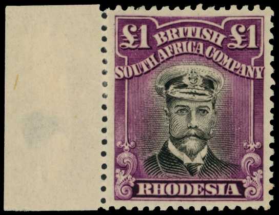 1918-21 £1 Head Die IIIB, perf 14, toned...