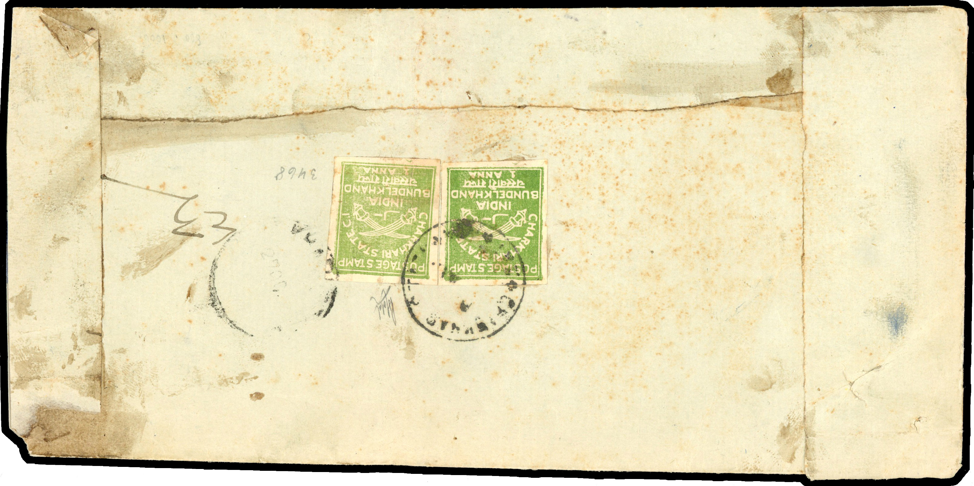 SG 39b 1a yellow-green (2)  on cover 