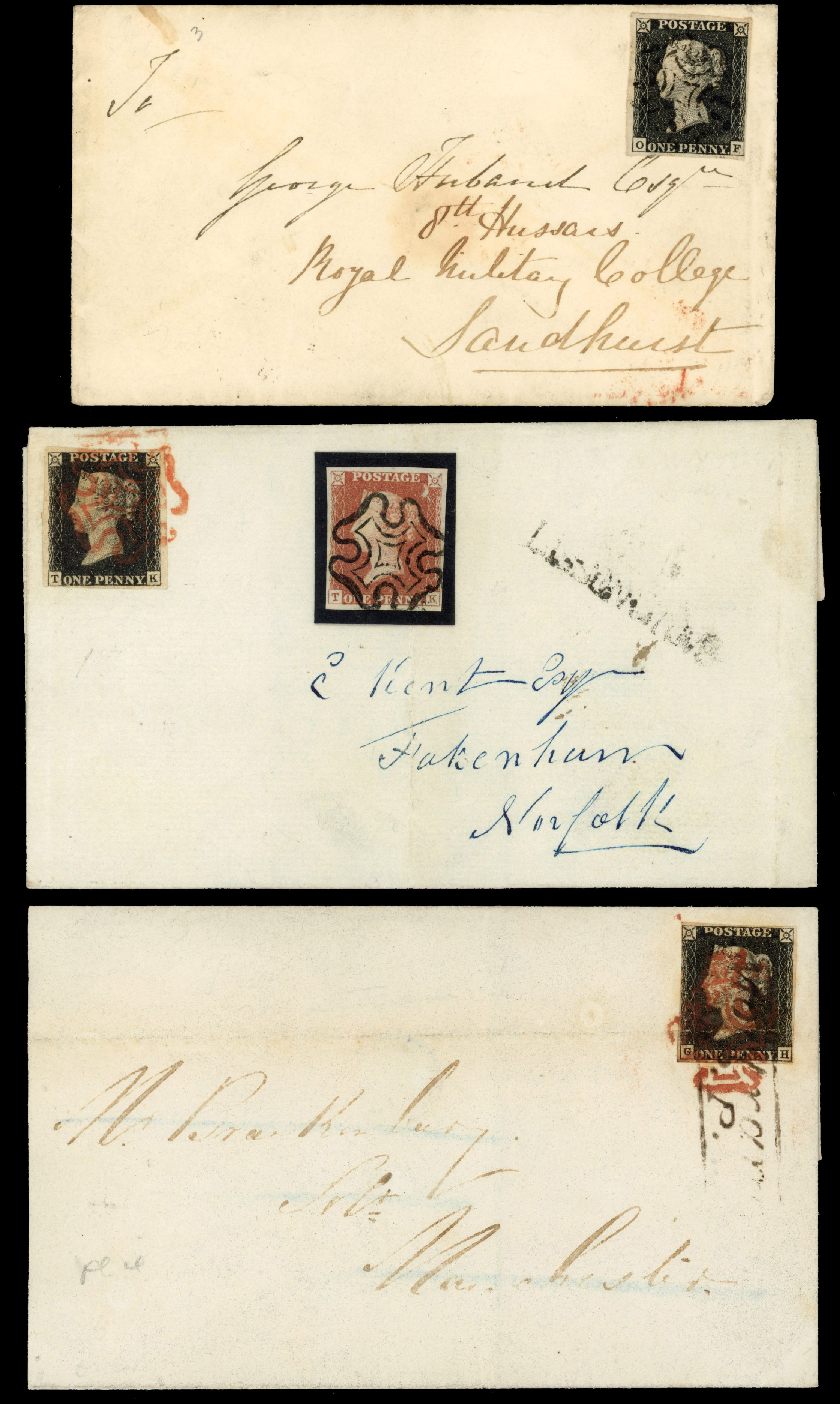 GB: 1840 1d black cover selection