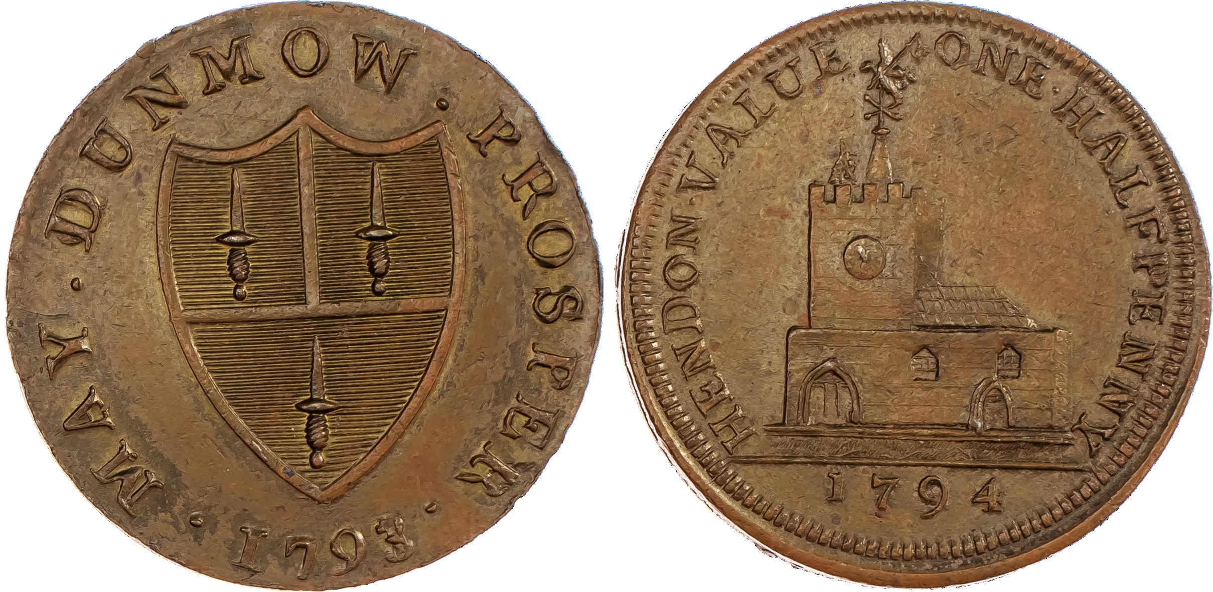 Dunmow, Spence/Skidmore Mule Halfpenny...