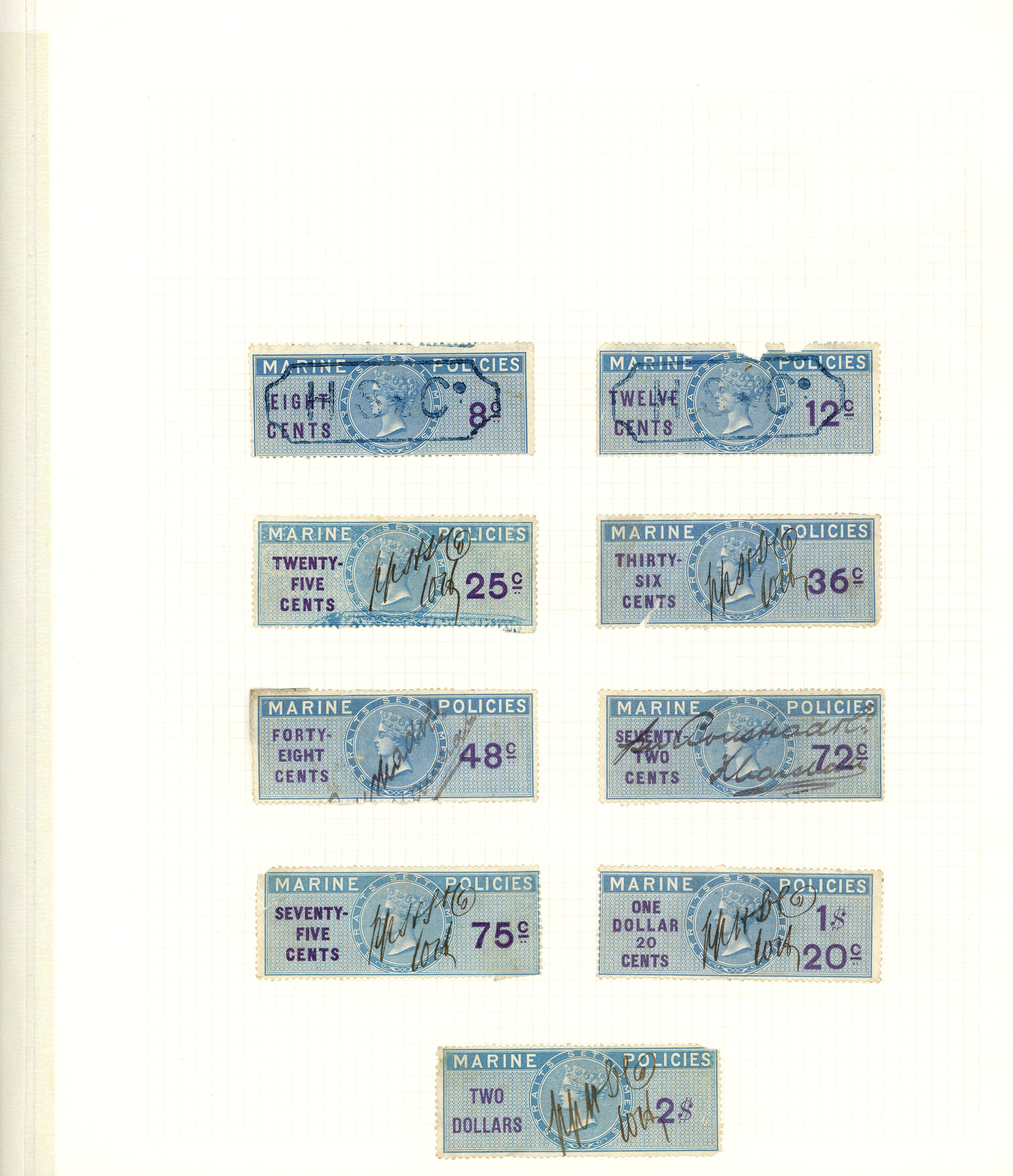 Straits Settlements QV used Revenue collection...