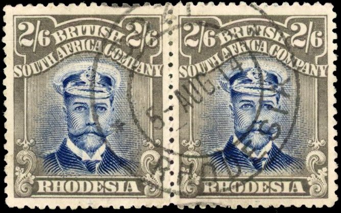 Rhodesia 2/6d SG 249 pair used