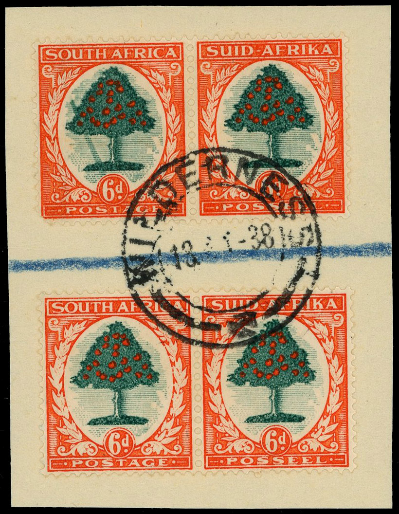 South Africa SG 61, a pairs used