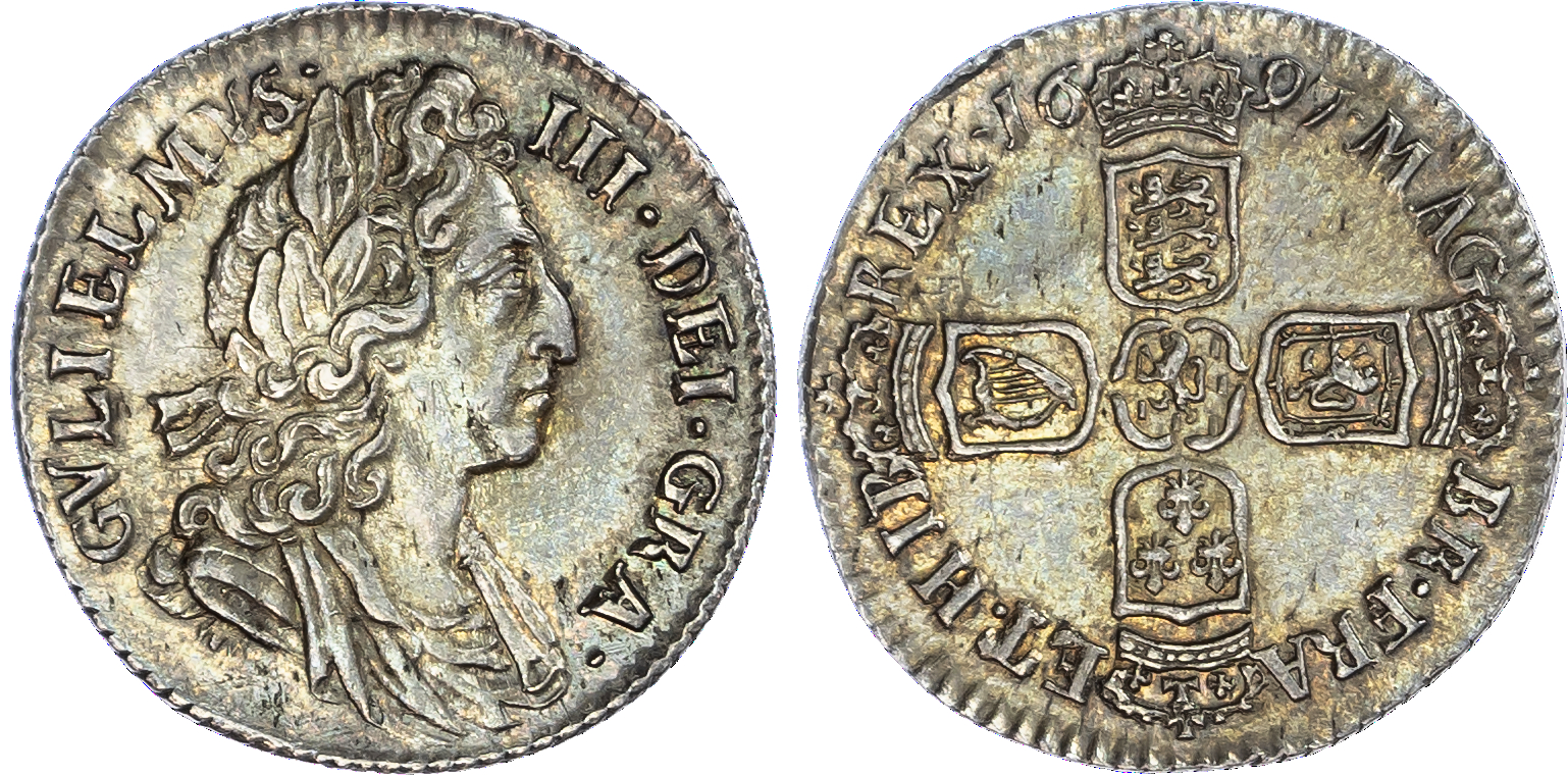 William III (1694-1702), Great Recoinage, Sixpence, 1697.