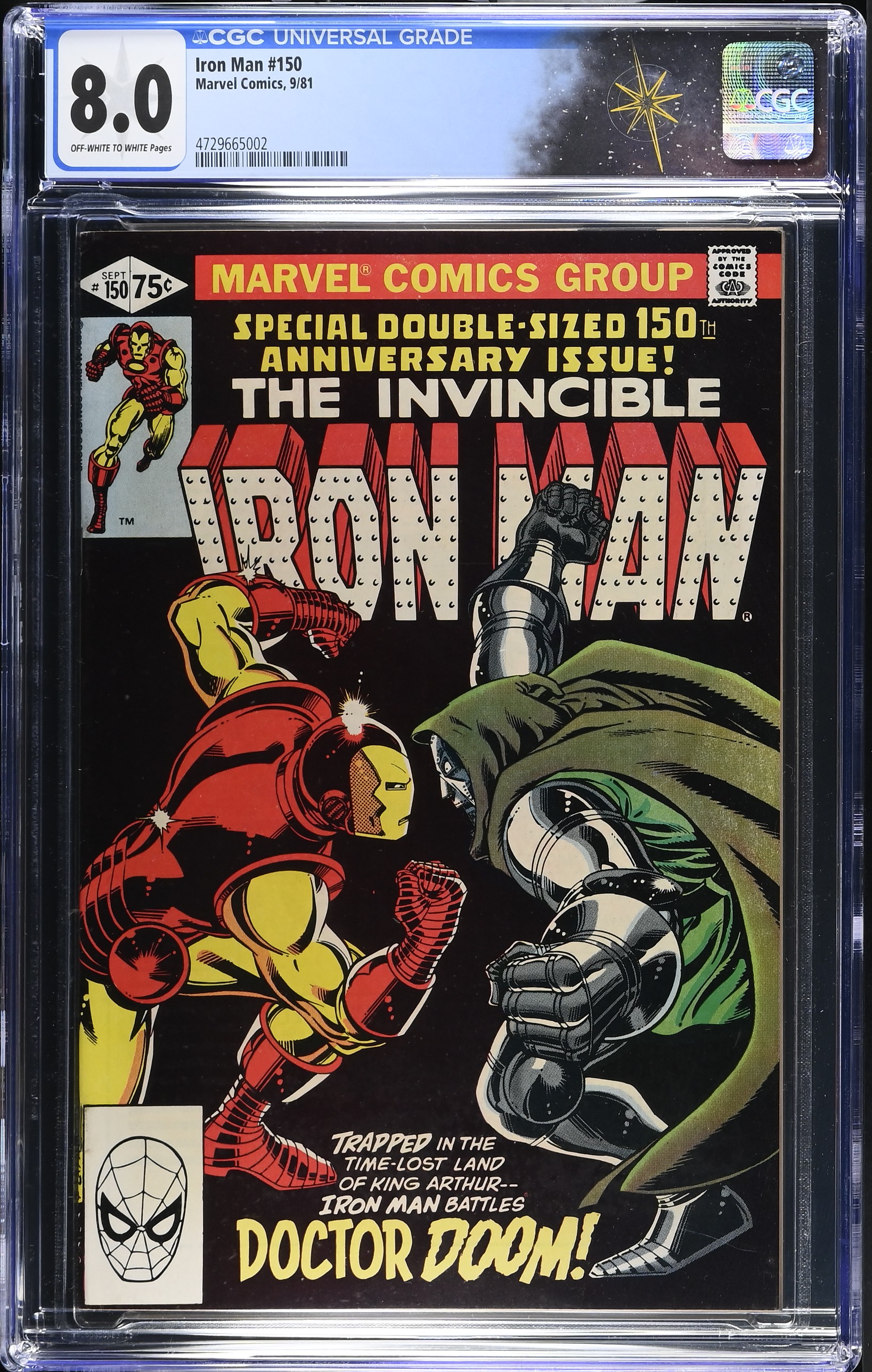 Iron Man #150 CGC 8.0 Classic Doom & Iron Man Cover (Marvel Comics, 1981) Off-White to White Pages