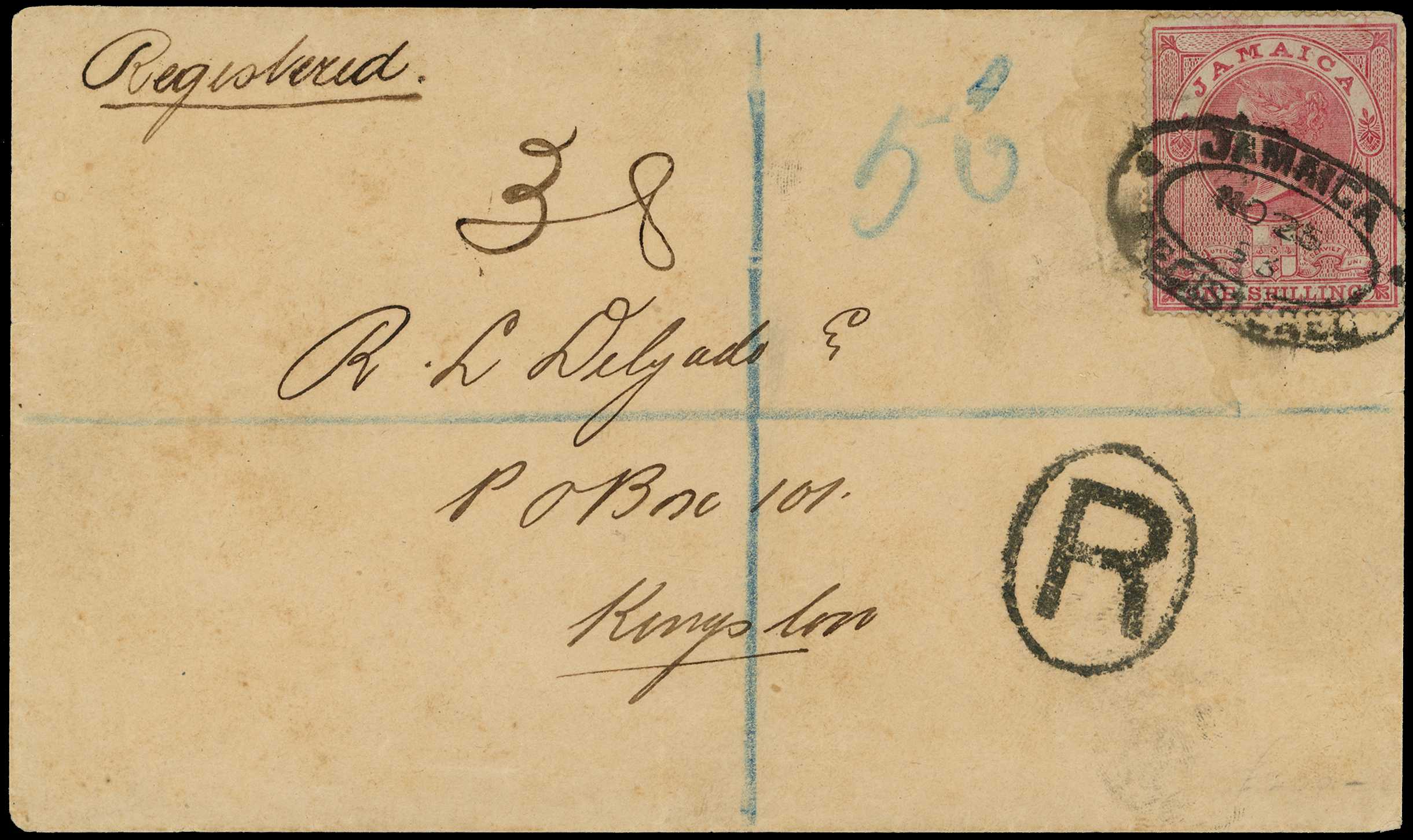1858 Postal Fiscal issues group of three...