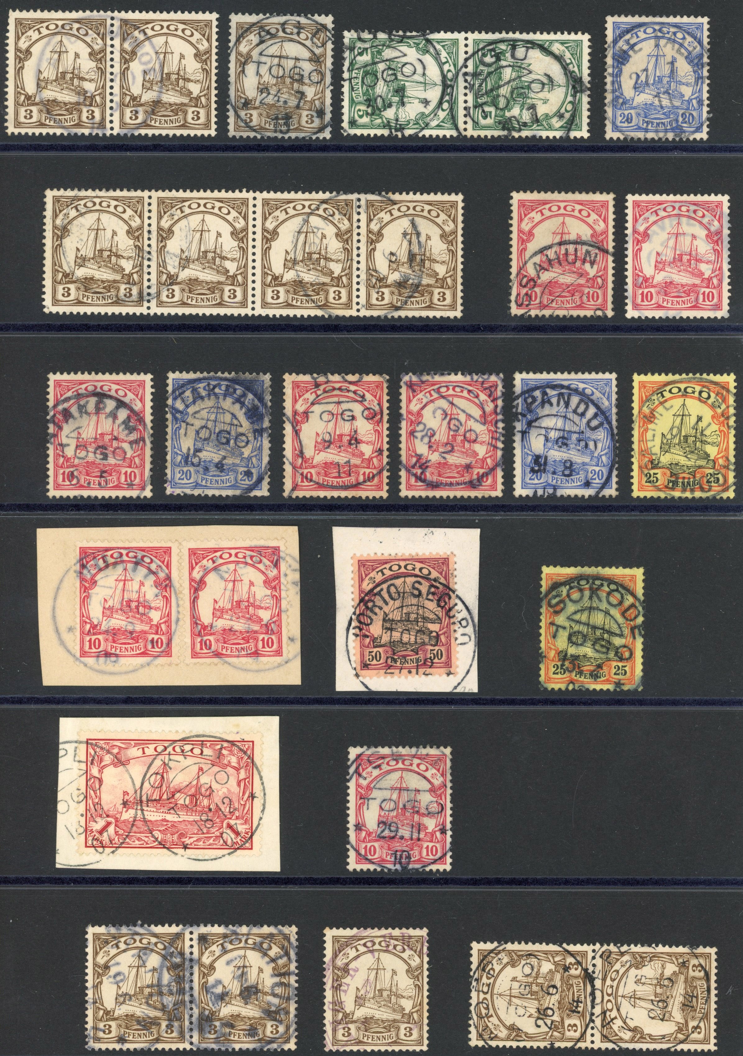 German Colonies - Togo postmark accumulation