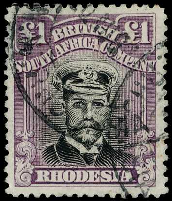 1922-4 £1 Head Die IIIB, perf 14, white paper....