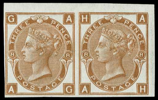 1872 3d Colour trial Plate 8. Very fine and...