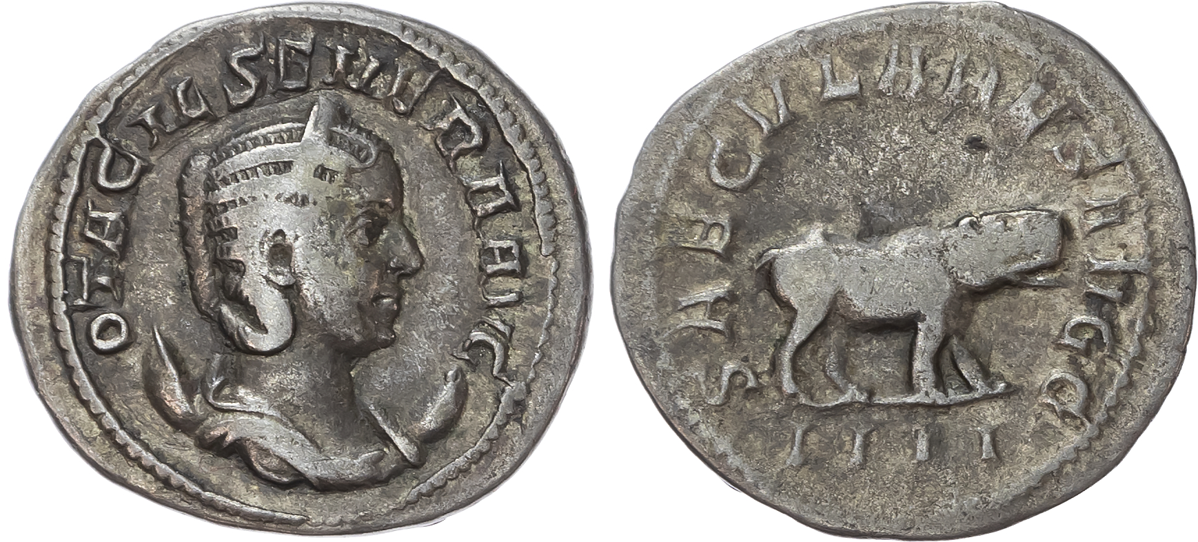 Otacilia Severa (wife of Philip I) AR Antoninianus, Rome, AD 247-248, 3.95g. 