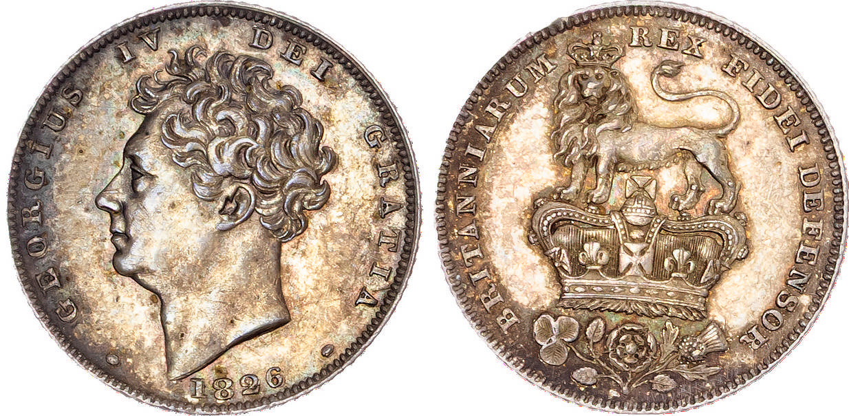 George IV (1820-1830), AR Sixpence, 1826.
