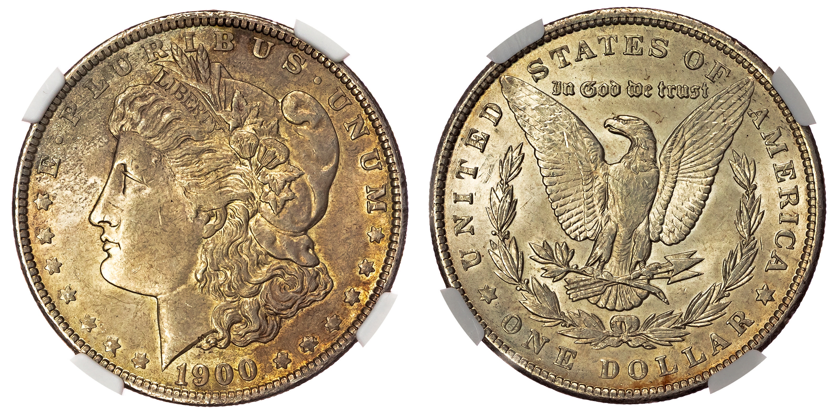 USA, silver Morgan Dollar, 1900, Philadelphia - MS 63