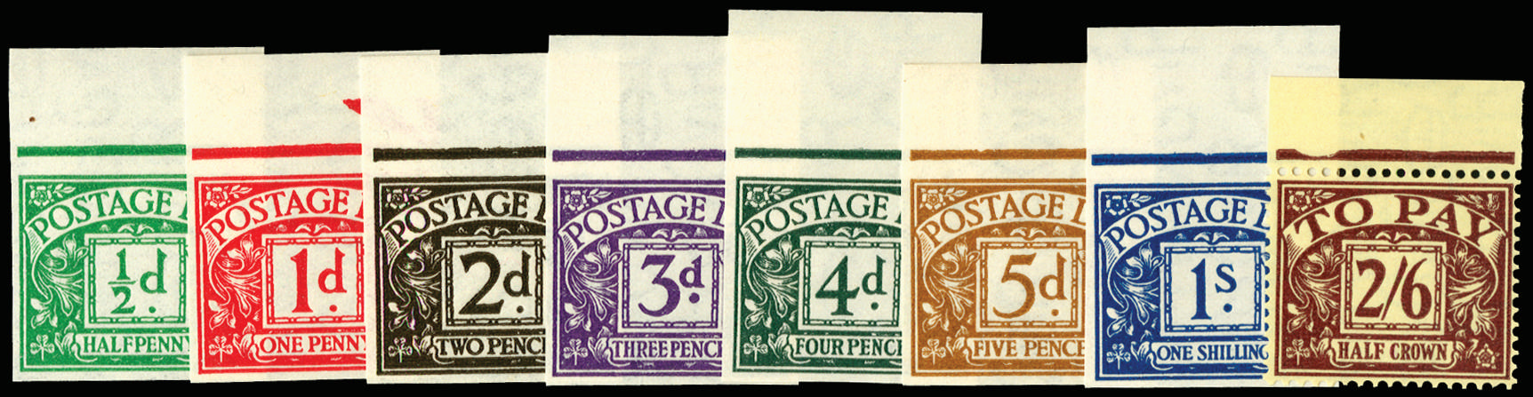 GB 1937-38 SG D27-34 imprimaturs